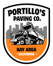 The logo for portillo 's paving co. in bay area california