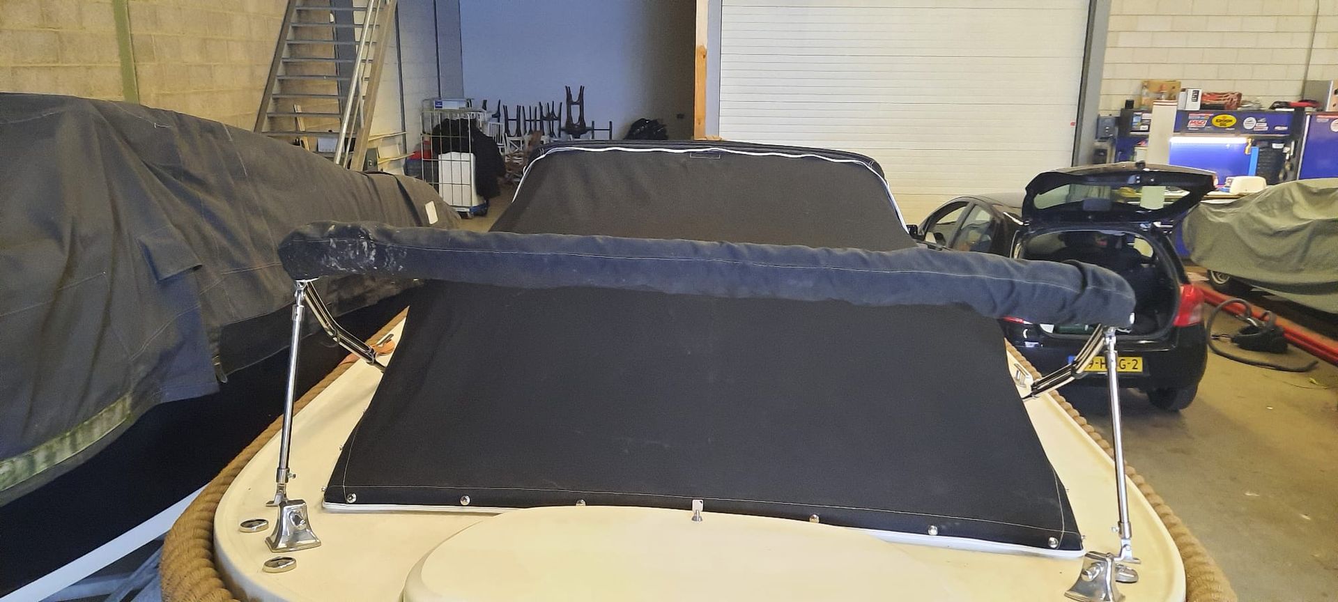 Reparatie bootkap sloep