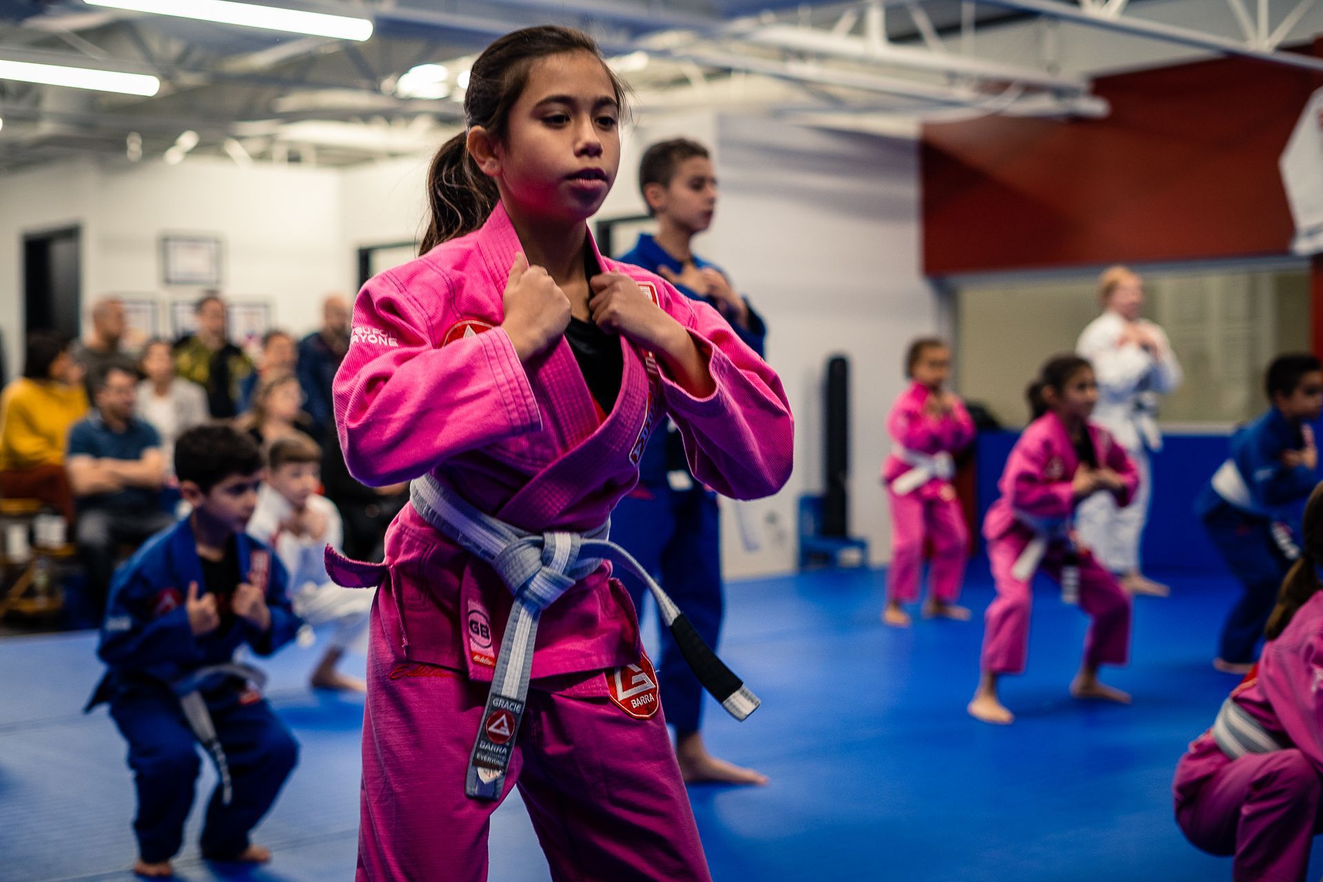 Warm-up exercises at our academy.