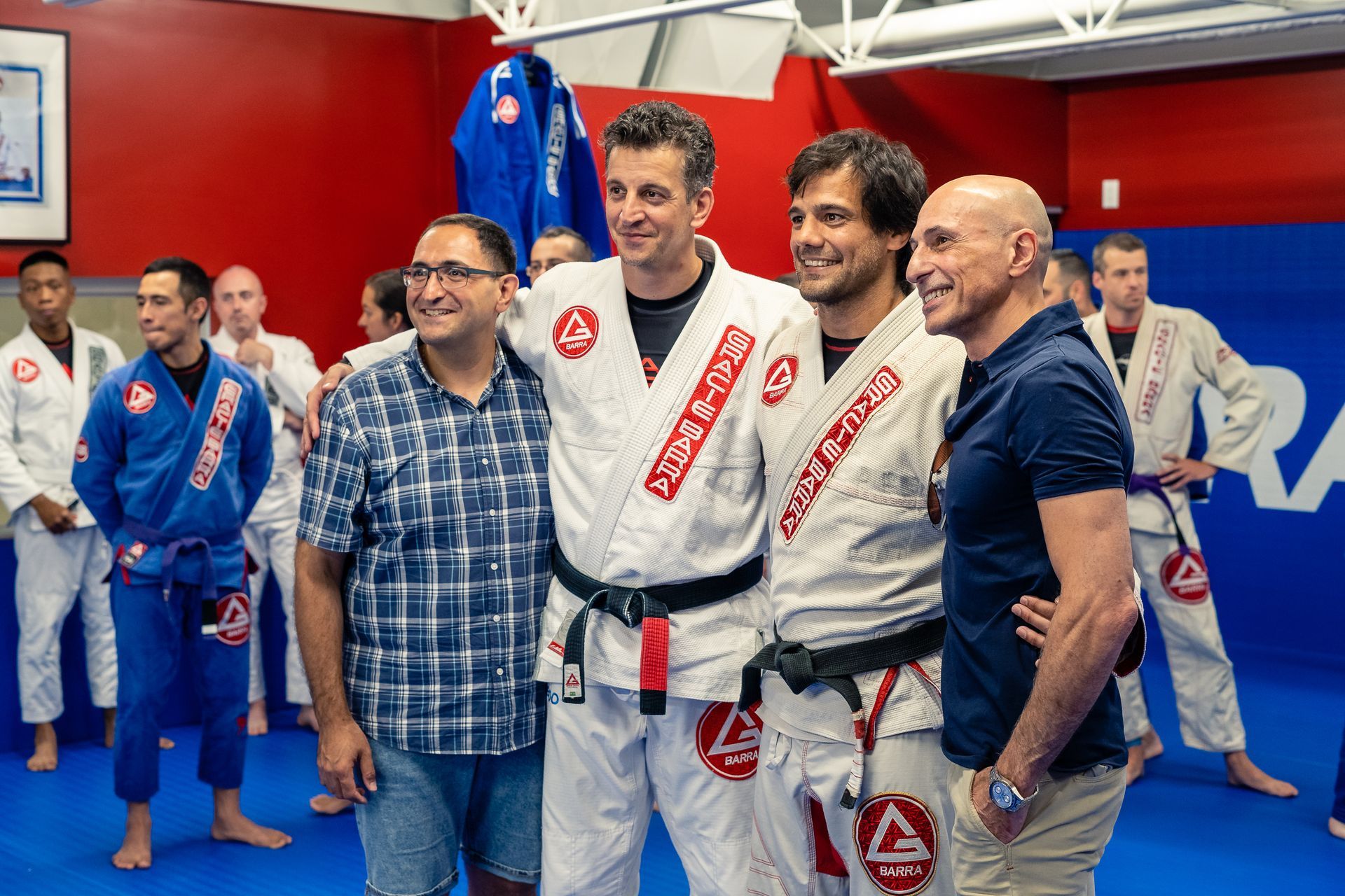 Chamber of Commerce visiting Gracie Barra Saint-Laurent.