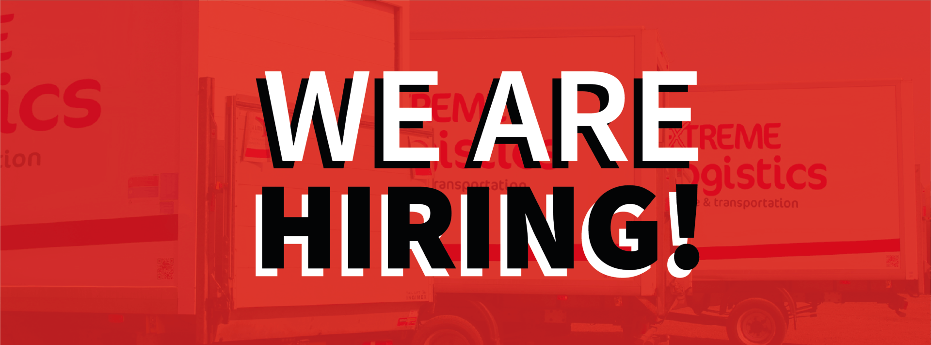 Graphic image and text We are Hiring job advertisement
