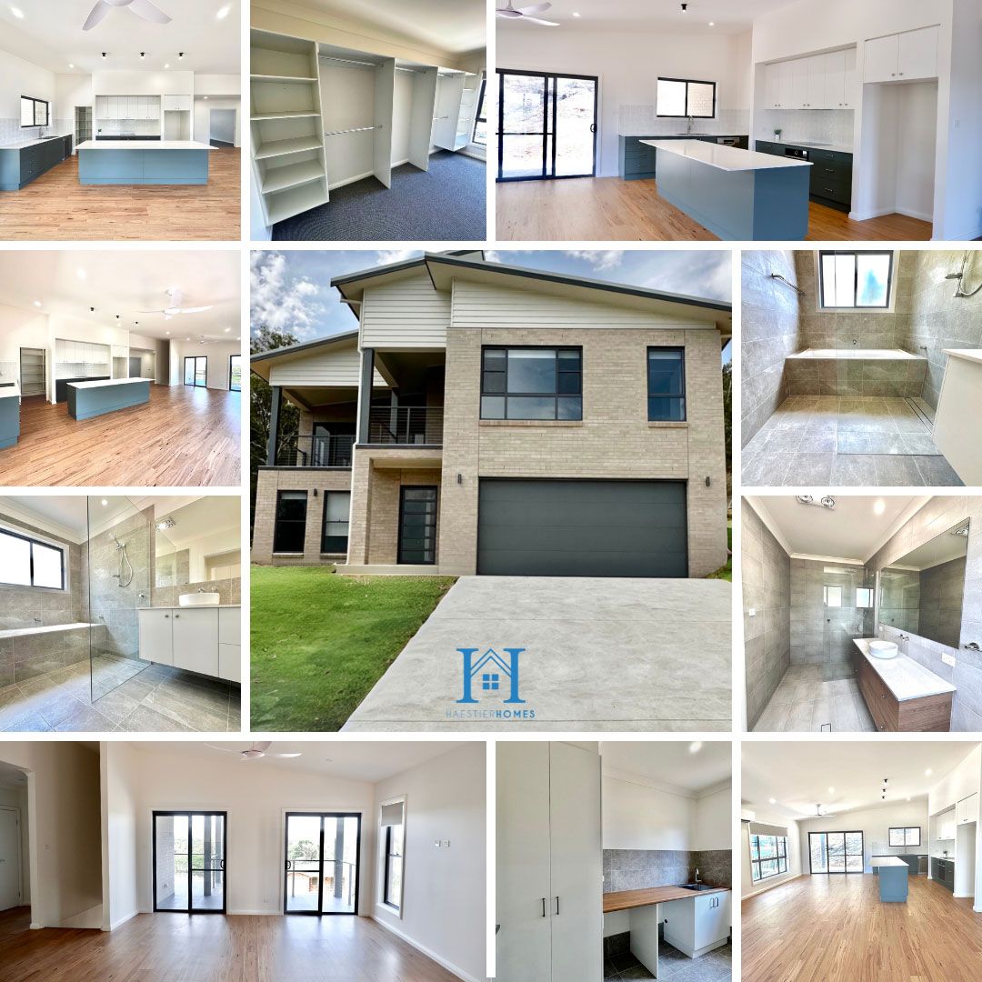 A collage of pictures of a kitchen with the words @haestier_homes at the bottom