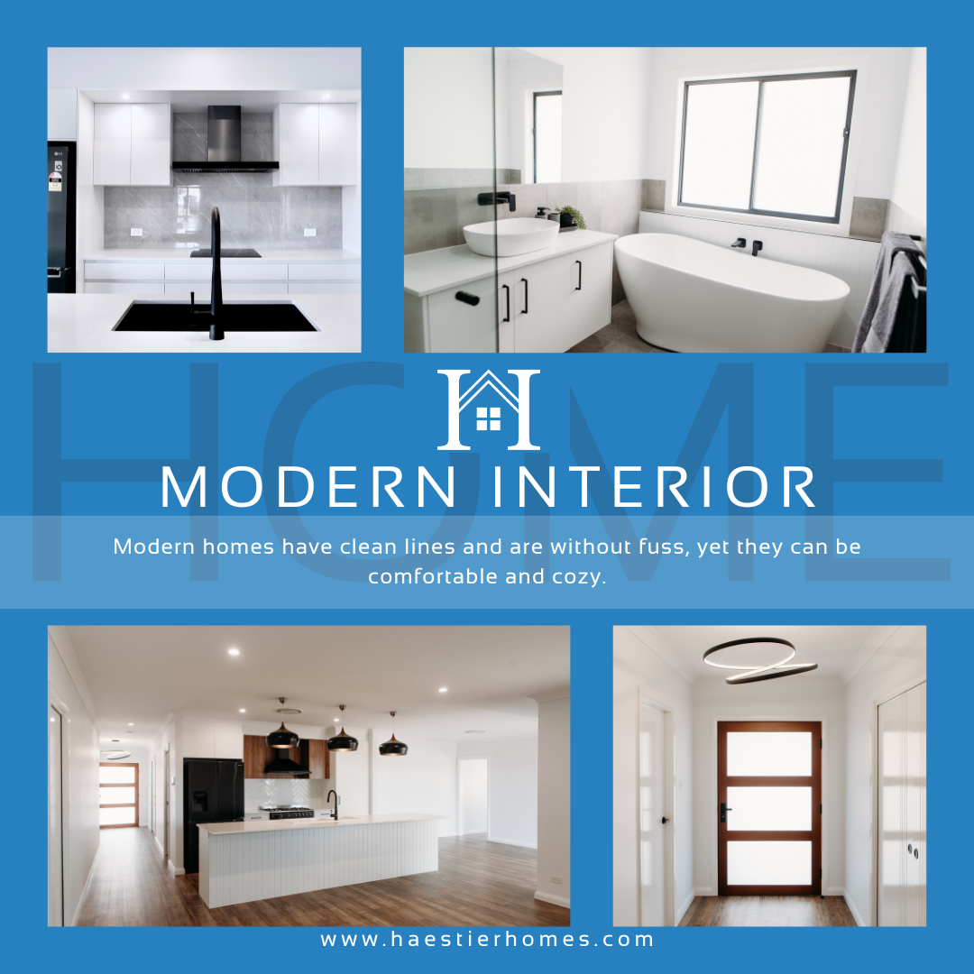 A collage of photos of a modern interior home