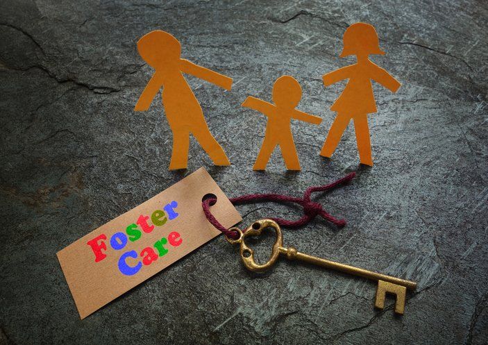Paper Foster Care with Gold Key - Licensed Foster Parent Independence, OH