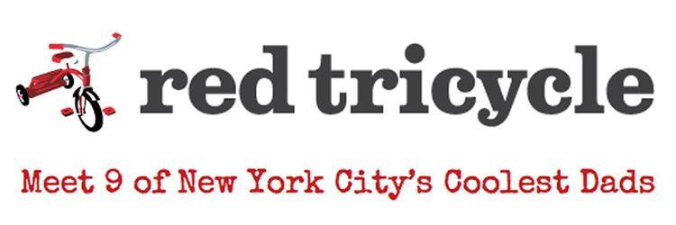 A red tricycle logo that says meet 9 of new york city 's coolest dads