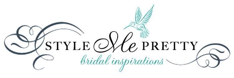 The logo for style me pretty bridal inspirations has a hummingbird on it.