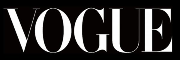 The word vogue is written in white on a black background.