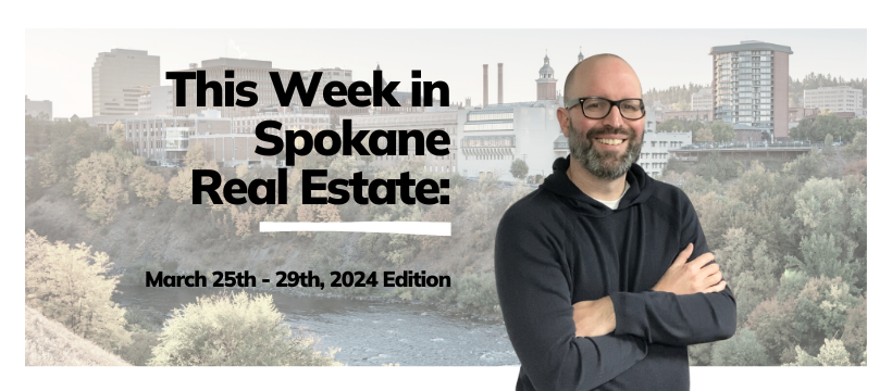 Spokane Loan Officer Tony Byrne  with arms crossed in front of a Spokane cityscape with text: 