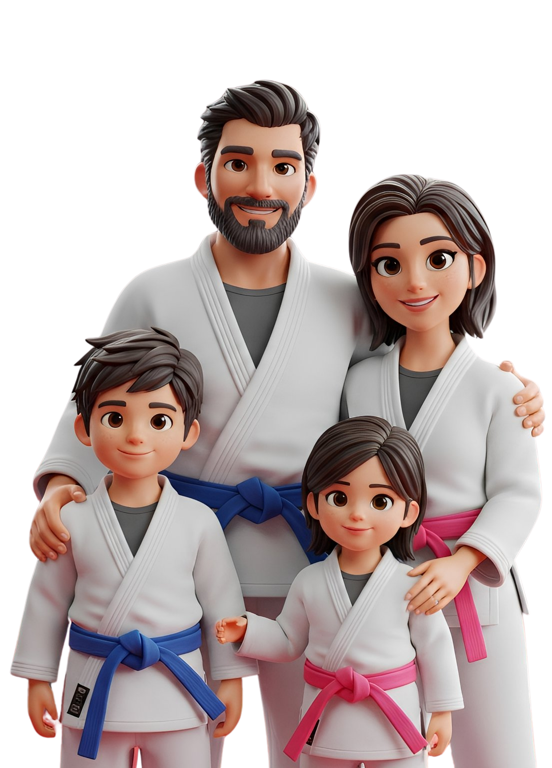 A man and a woman are dancing together on a white background.