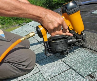 Roof Repair — Man Repairing Roof in Shelby, NC