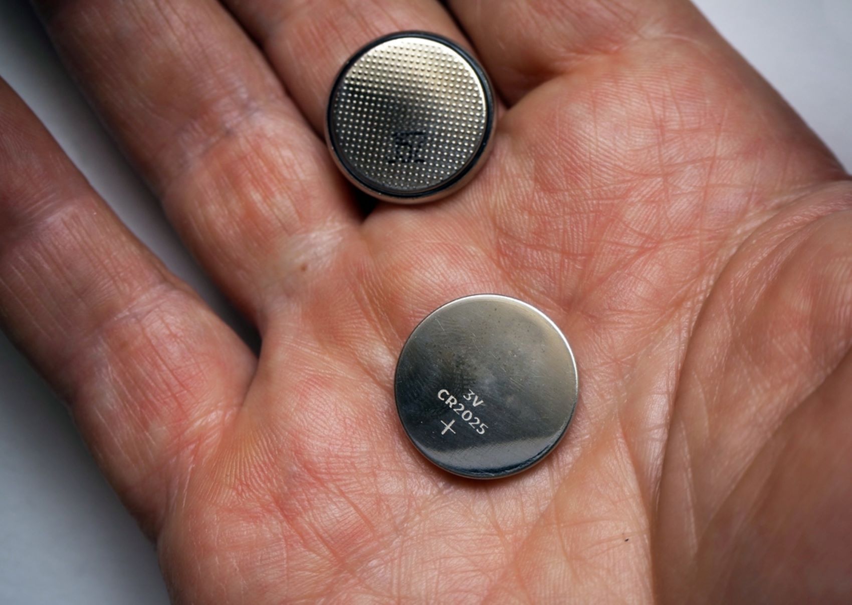 A Person is Holding Two Batteries in Their Hand — Coastal Clocks & Watches in Buddina, QLD