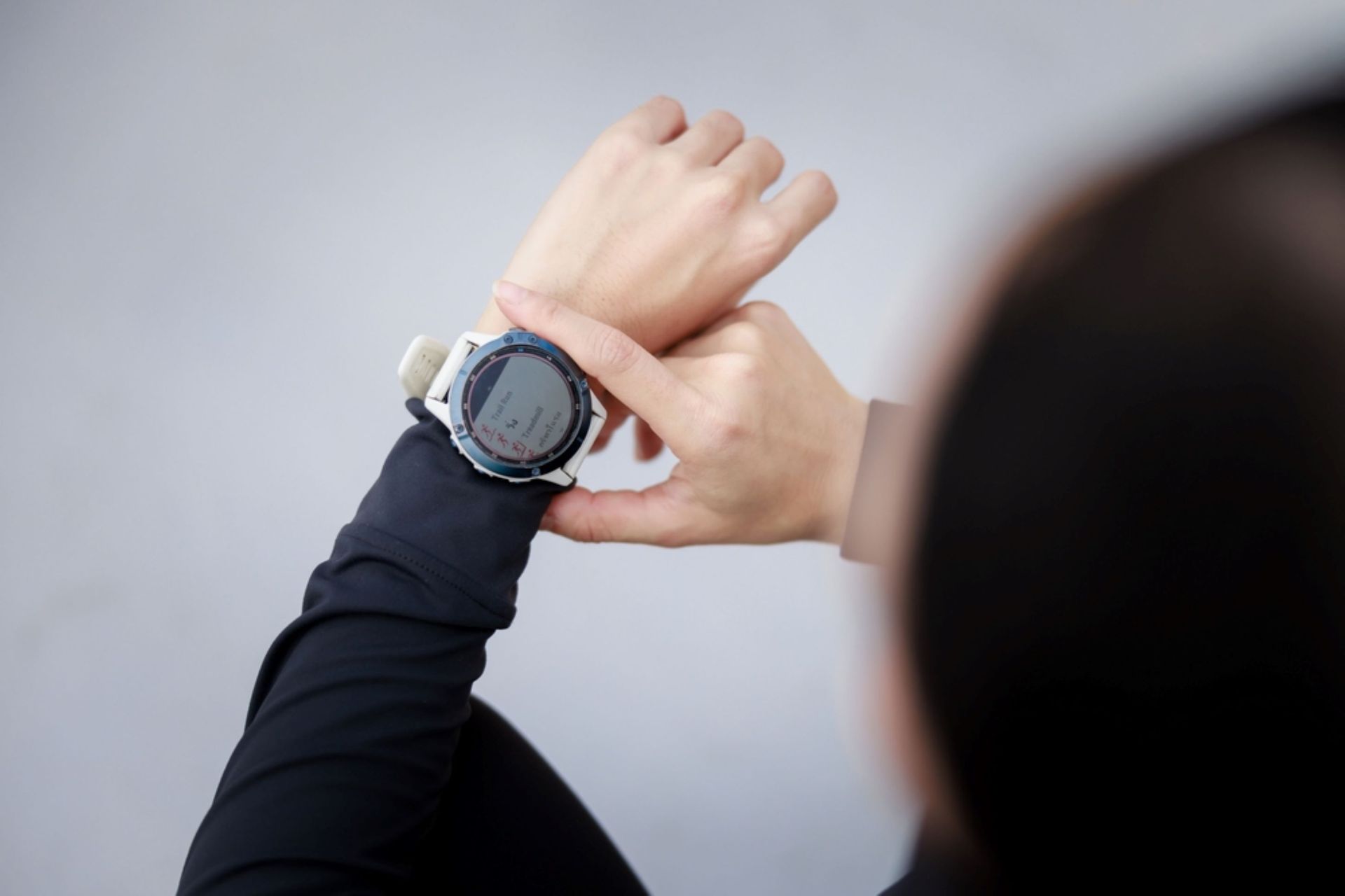A Person is Wearing a Smart Watch on Their Wrist — Coastal Clocks & Watches in Buddina, QLD