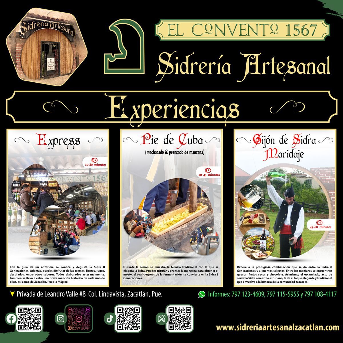 Experiencias en Sidrería El Convento 1567