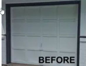 A Before Picture of A Garage Door.