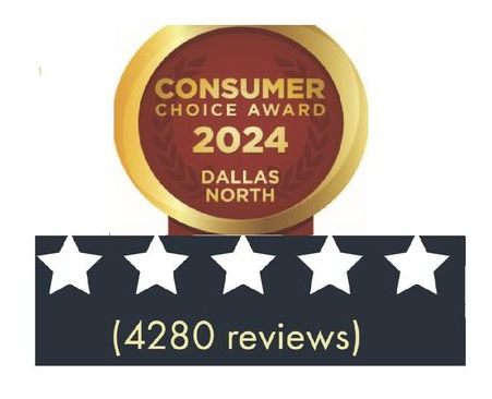 A consumer choice award for dallas north with 4280 reviews
