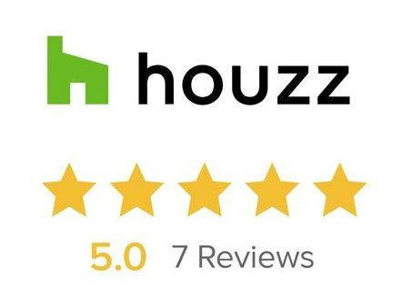 A houzz logo with five stars and the number 5.0 on it.