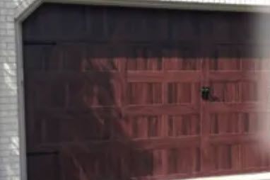 After Picture of A Garage Door  Brown Painted