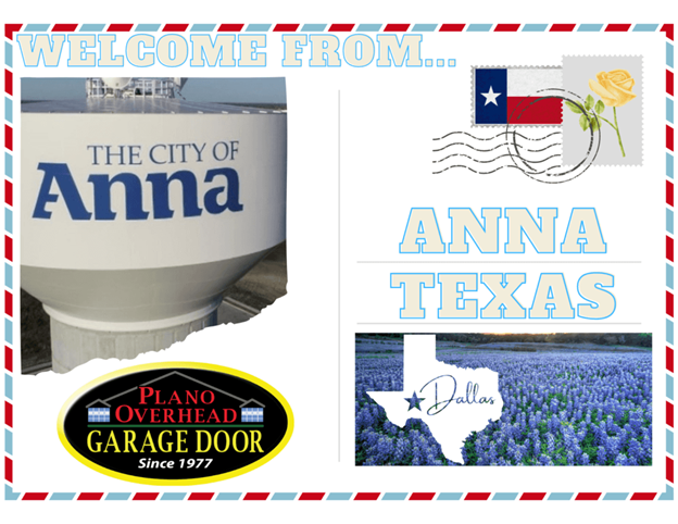 Anna Postcard - Anna, TX - Plano Overhead Garage Door