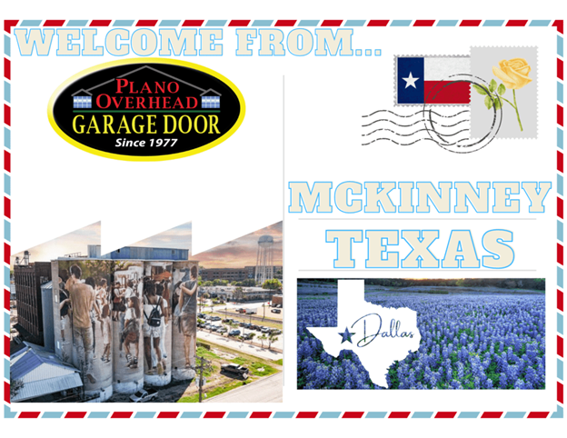 McKinney Postcard - McKinney, TX - Plano Overhead Garage Door
