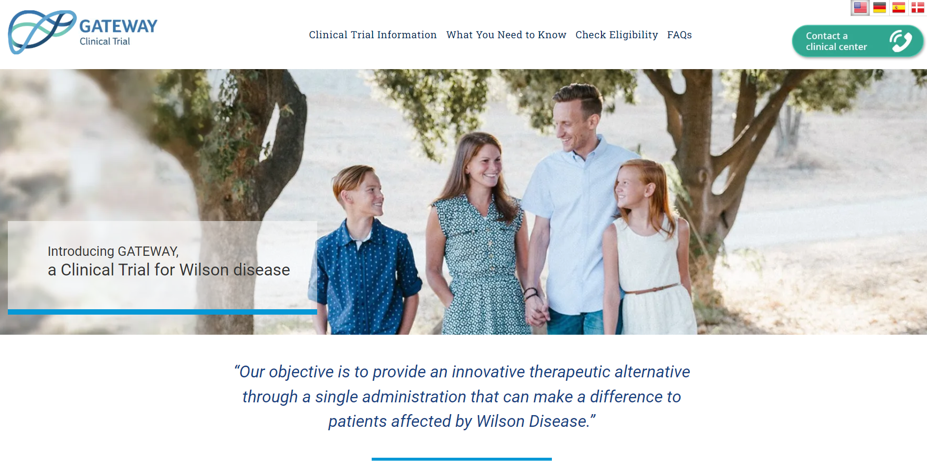 Multi-language Clinical Trial Website Design