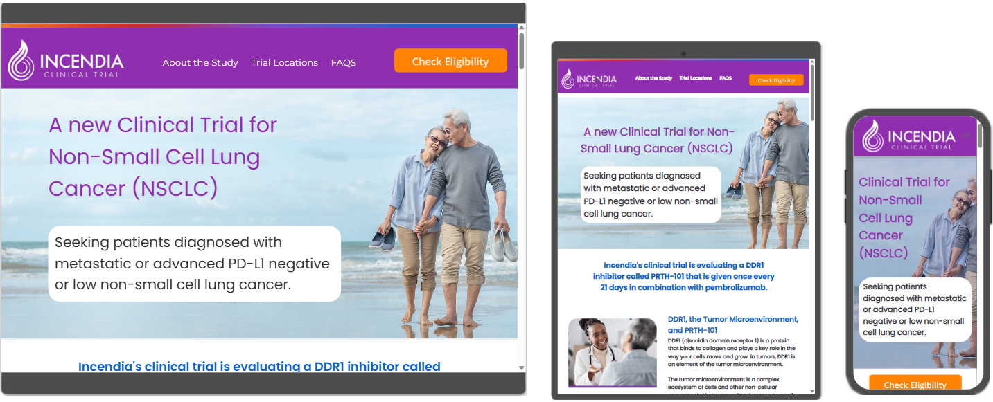 Rare Disease Clinical Trial Landing Page