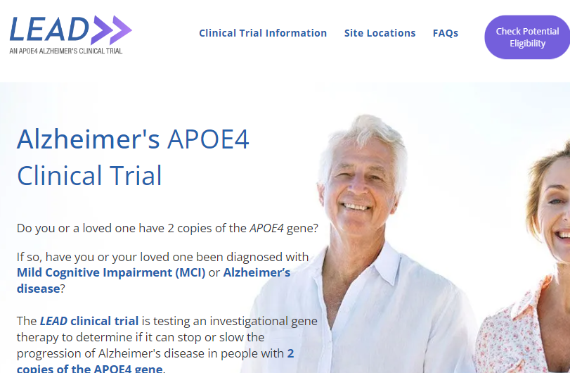 Alzheimer's Clinical Trial Website