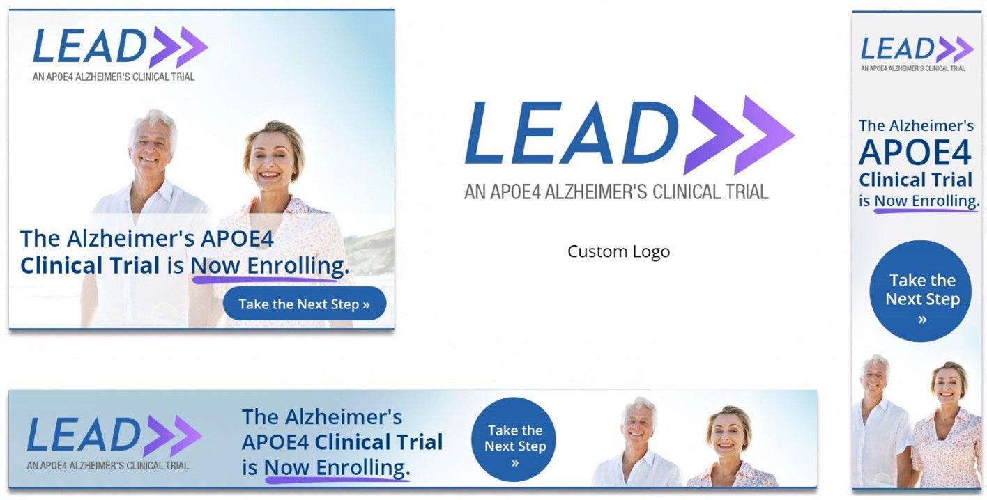 Clinical trial banner ad designs