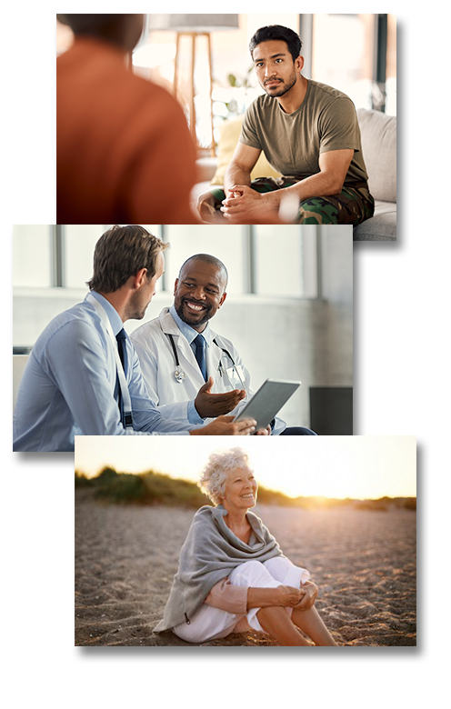 Clinical trial physician and sponsor discussing a study