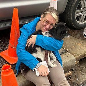 Rachel With Her Dog — Stephens City, VA — Professional Pet Trackers