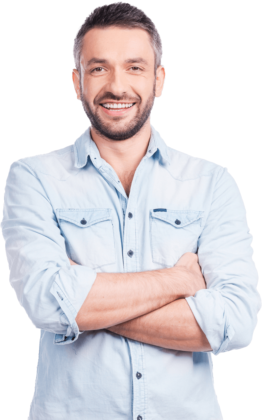 Handsome Man Smiling — Floyds Knobs, IN — Knobs Family Dental
