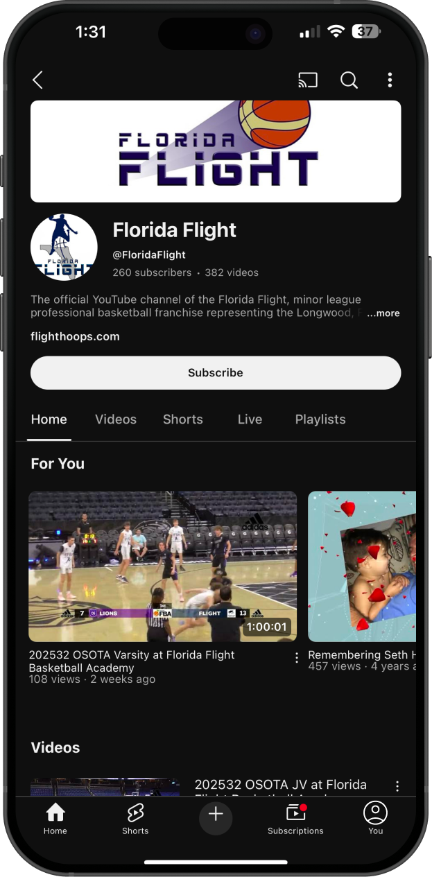 A screenshot of a florida flight app on a cell phone.