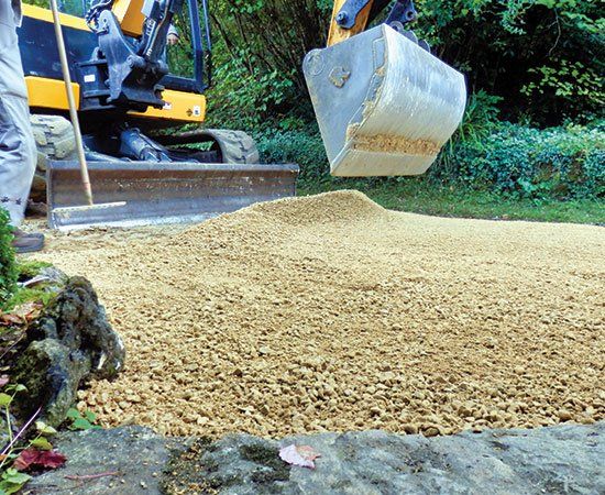 Layering Of Sand Using Excavator — Greenville, SC — R & J Grading & Fill Dirt