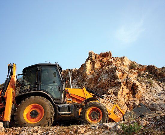Yellow Excavator — Greenville, SC — R & J Grading & Fill Dirt