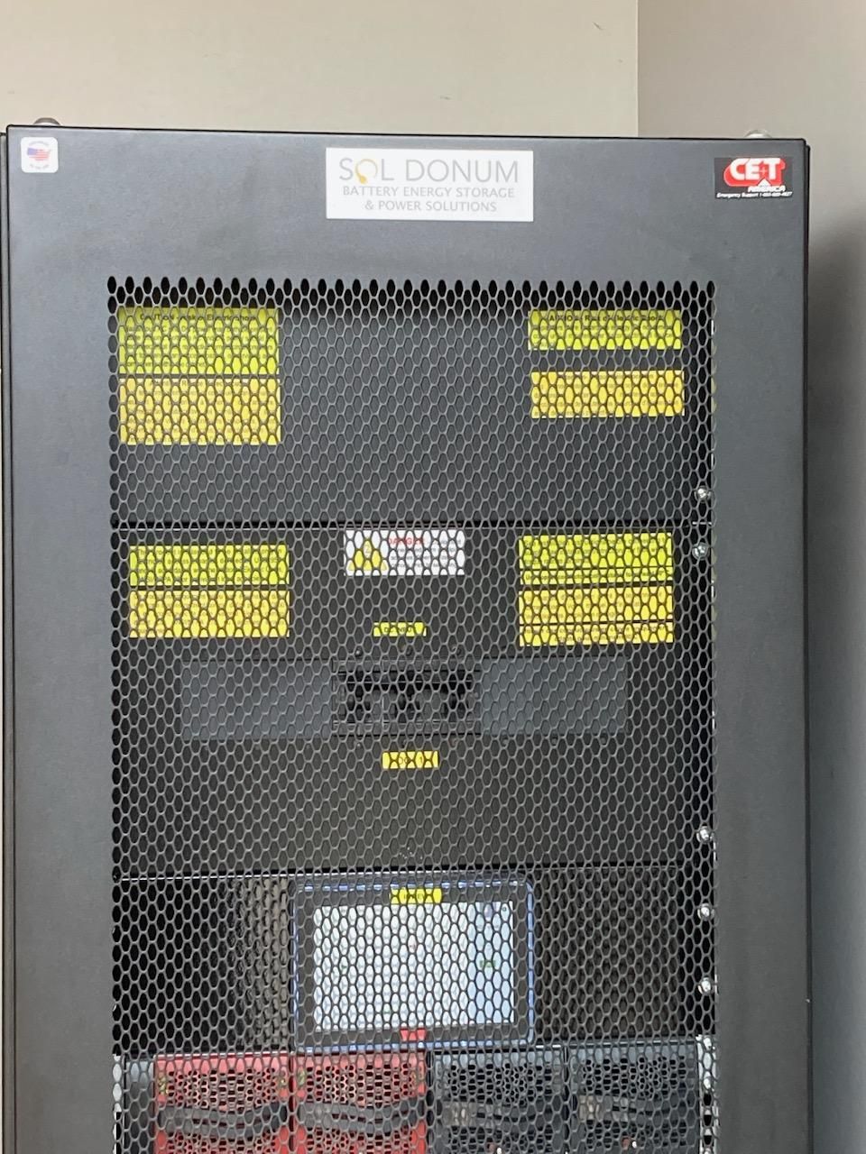 Sol Donum's SD Power system featuring advanced energy storage technology, ensuring reliable power for critical operations