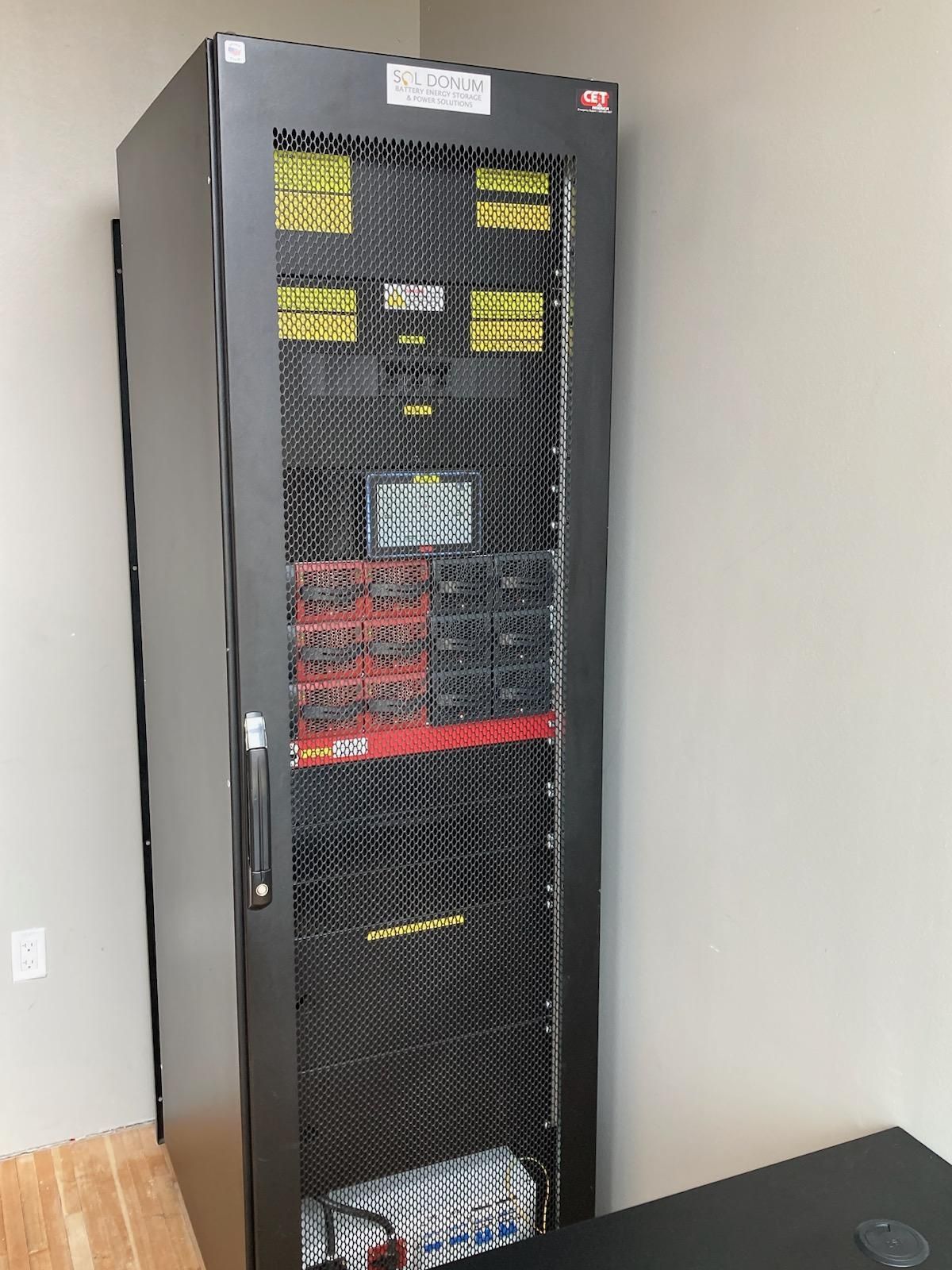 Sol Donum's SD Power system featuring advanced energy storage technology, ensuring reliable power for critical operations