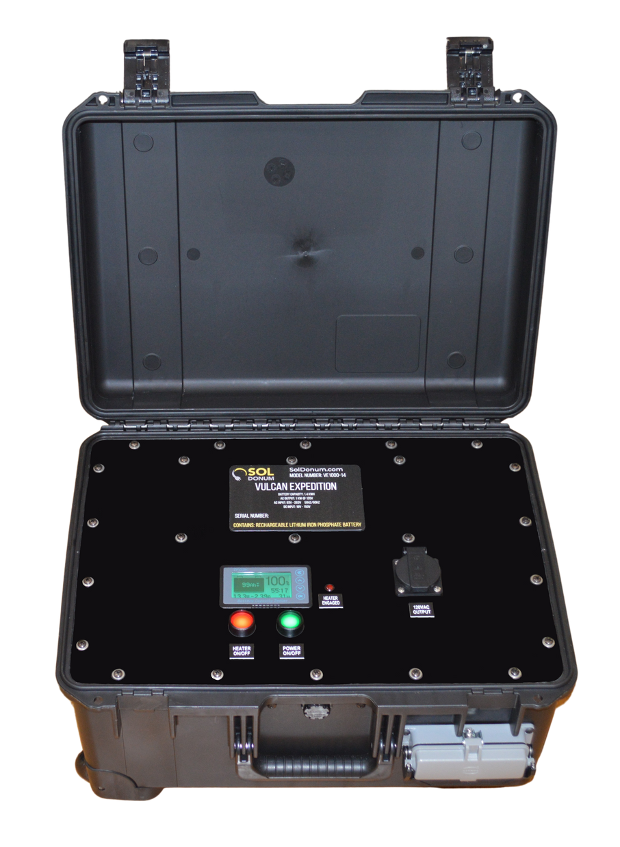 Vulcan Expedition by Sol Donum: portable, rugged power for critical operations in harsh environments; ensures reliable energy