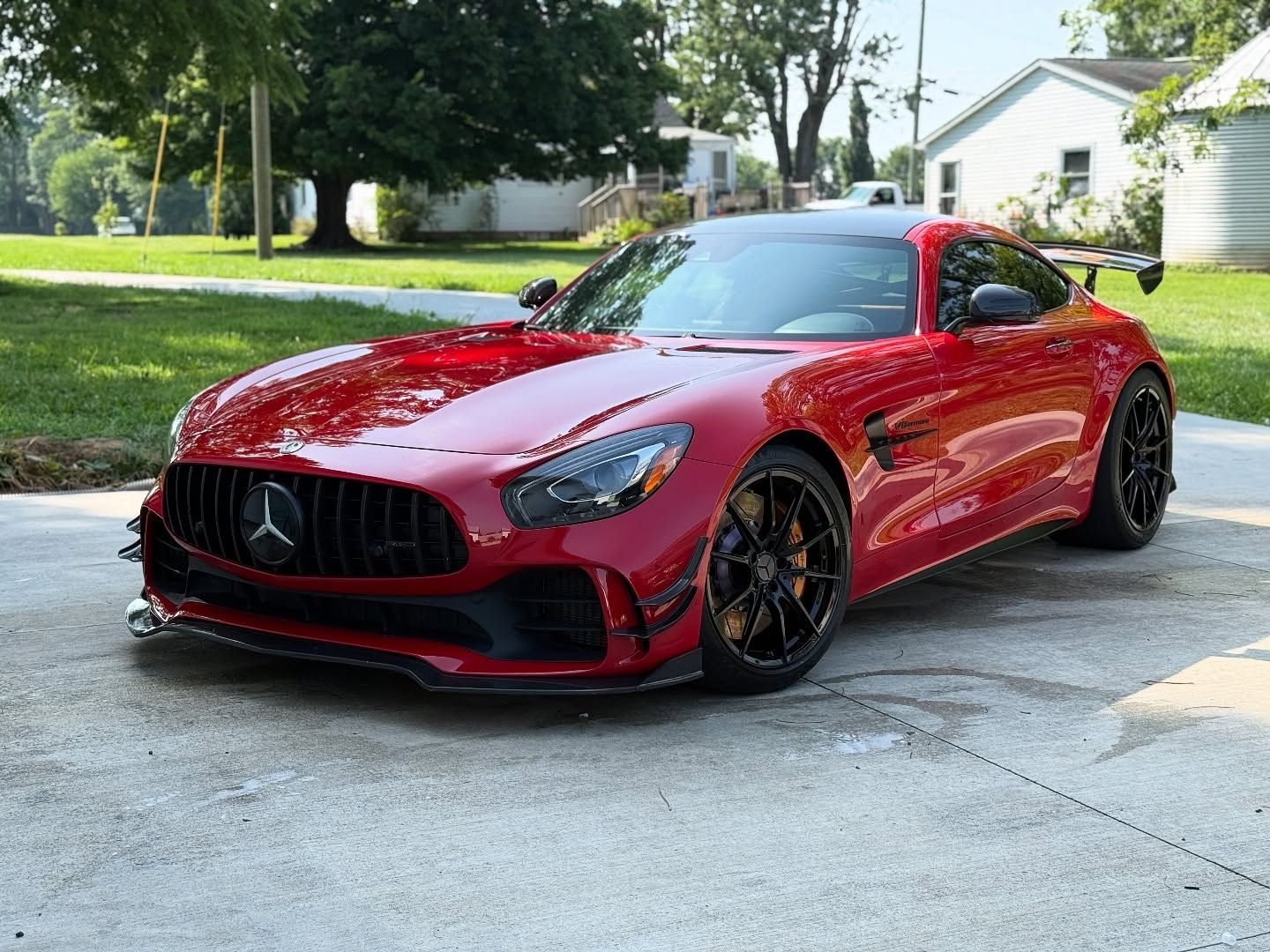 ceramic coating on red car
