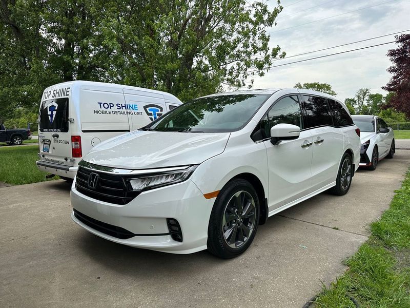 ceramic coating on white car
