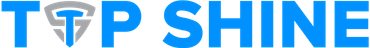 Blue &ldquo;TTP SHINE&rdquo; logo with a stylized T icon and metallic gray accents