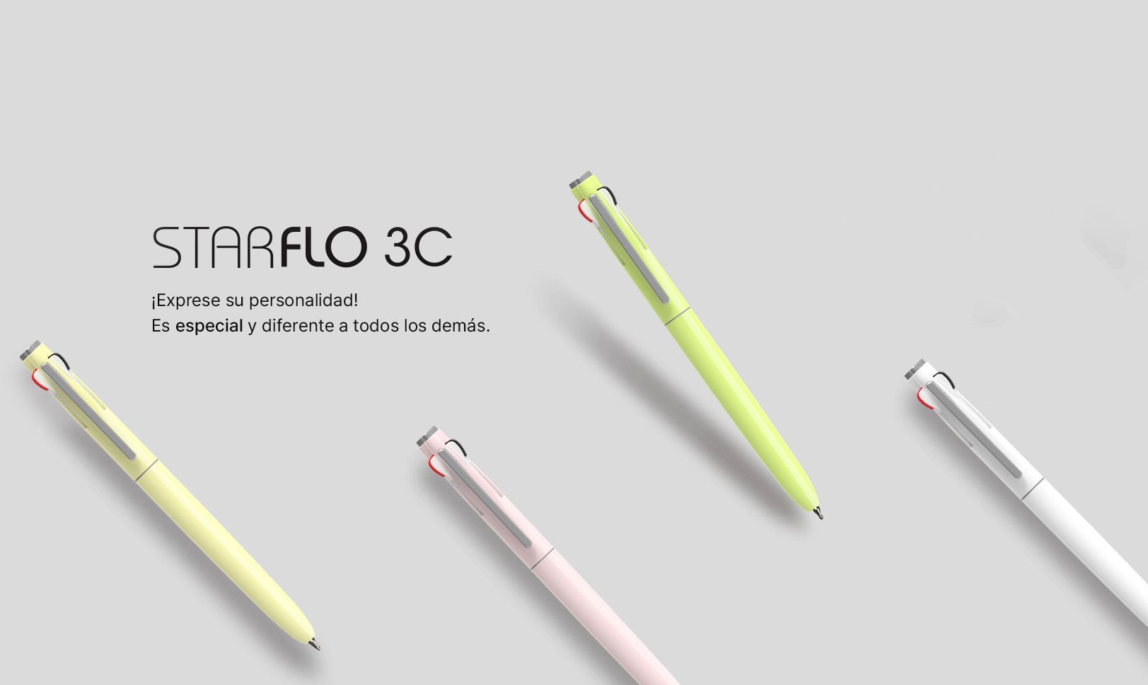 Canetas esferográficas 3 cores STARFLO da Morris