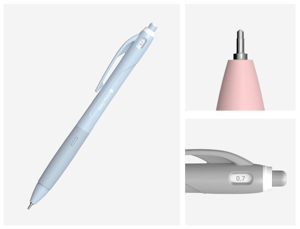 Detalhes da Esferográfica Retrátil Easyfluid Preta da Morris
