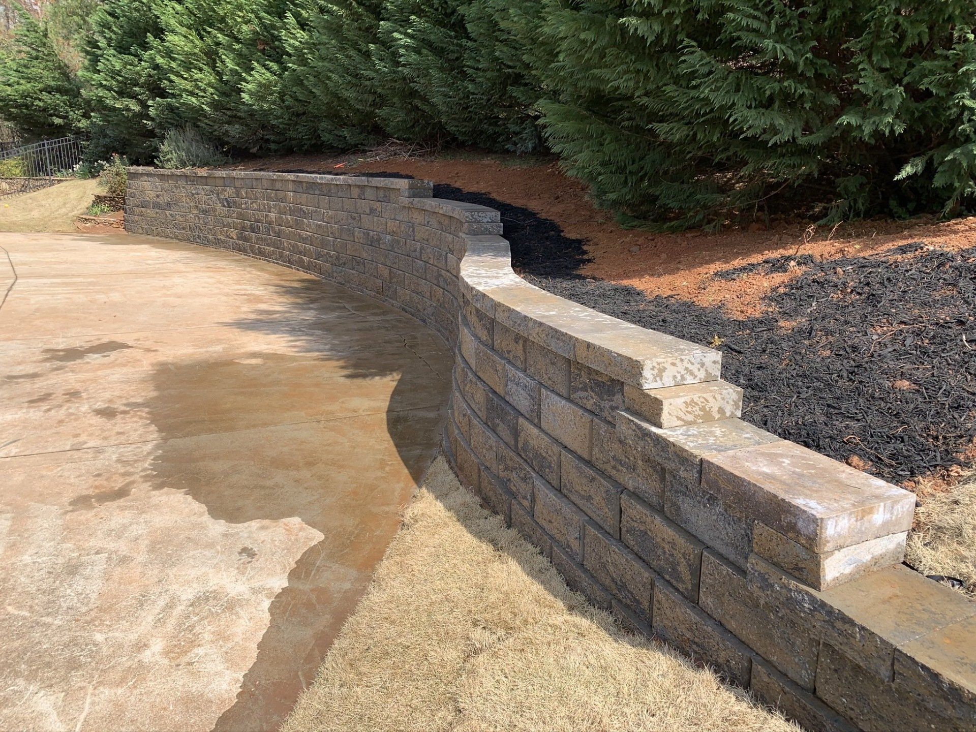 Newly Built Retaining Wall
