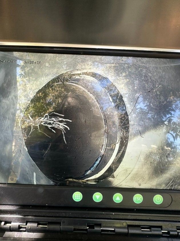 A Close Up of a Camera Taking a Picture of a Pipe — Ryno's Plumbing Group in Lakewood, NSW