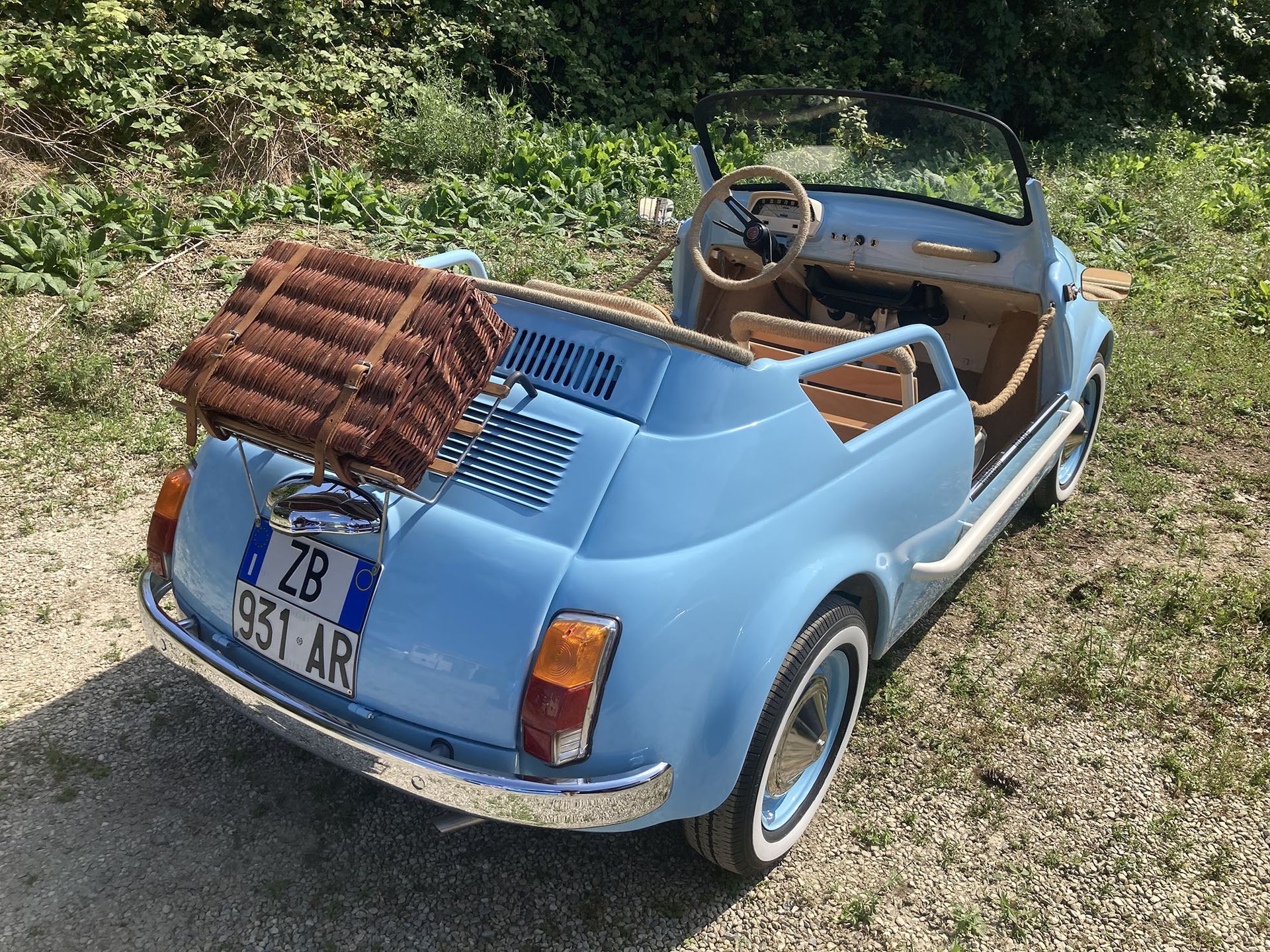 fiat 500 spiaggina azzurra