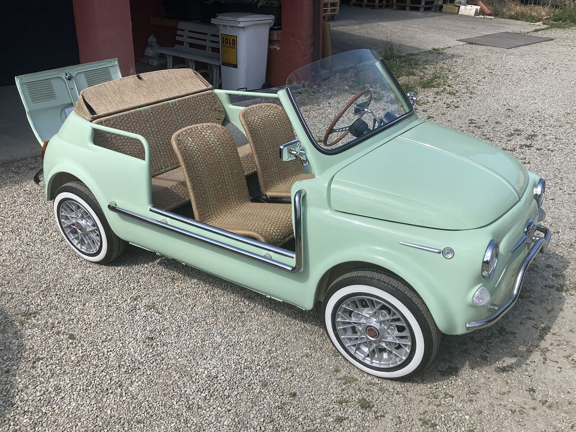 fiat 500 verde spiaggina