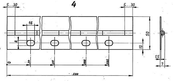 Eine Schwarzweißzeichnung einer Tabelle mit Maßangaben darauf.