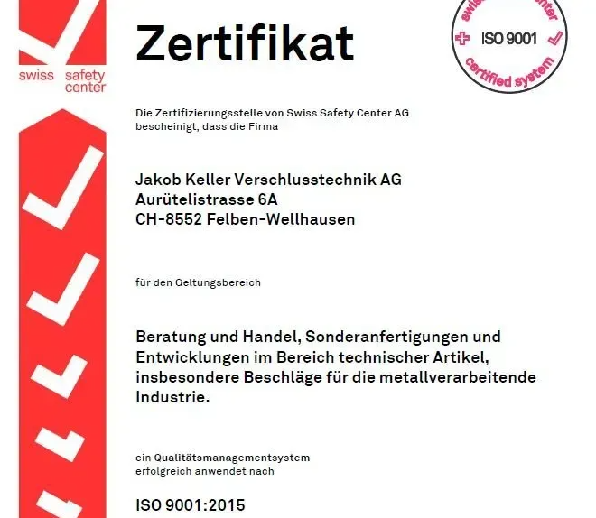 Ein Zertifikat mit der Aufschrift „Zertifikat“