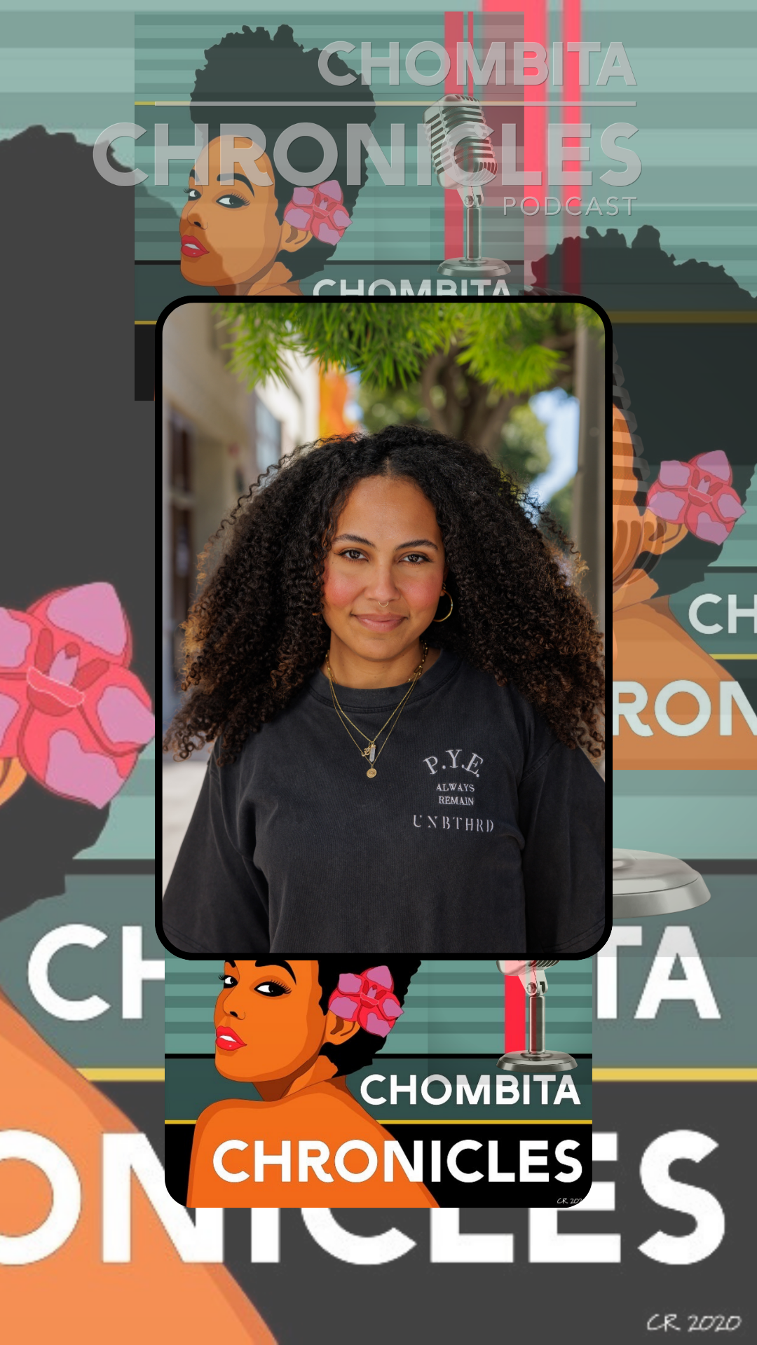 A woman with curly hair is on the cover of a book called chronicles.