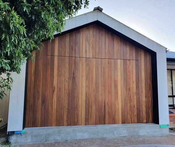 Double White Garage Doors - Custom Garage Doors in Illawarra