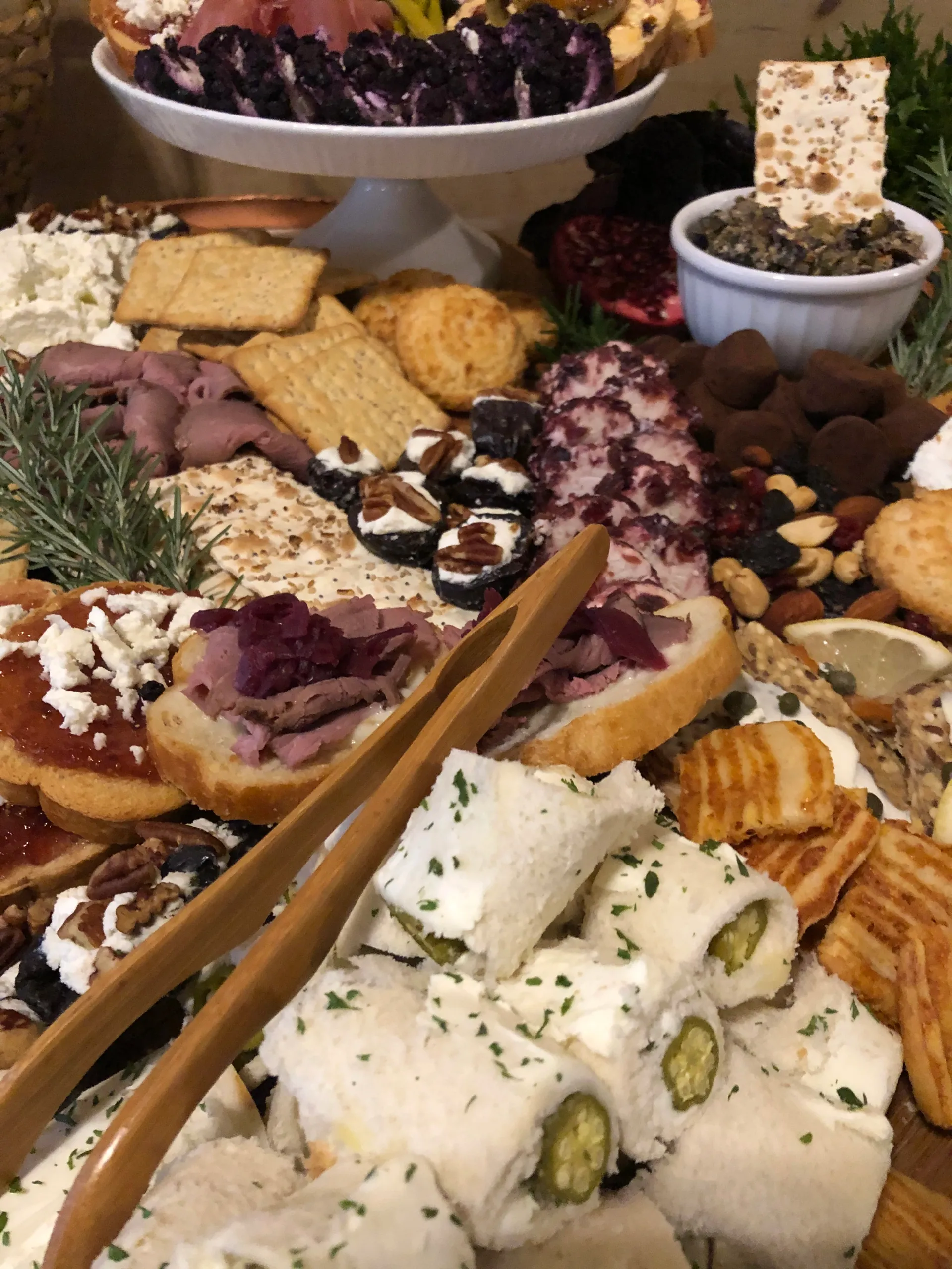 custom-charcuterie-catering-table-with-pickled-okra-sandwiches-crackers